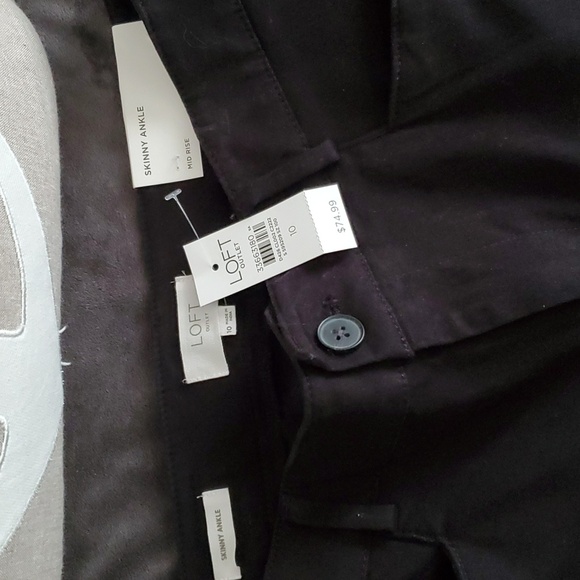 Loft Skinny Ankle Mid Rise Back Pants - Picture 2 of 6